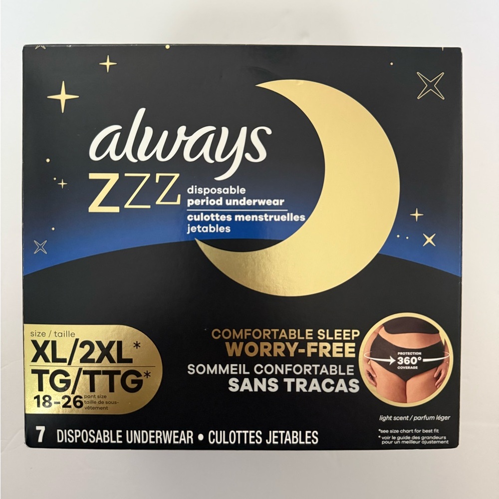 Always ZZZ Disposable Period Underwear